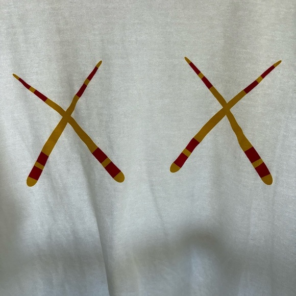 ORIGINAL FAKE sz 3 US sz M White XX Tee Tshirt Medicom Toy KAWS - Picture 6 of 9